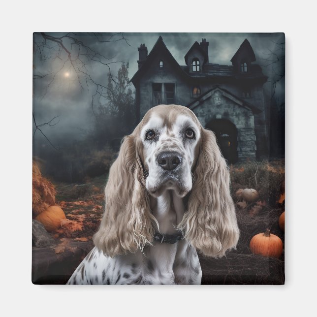 Cocker Spaniel Halloween Scary Magnet (Front)