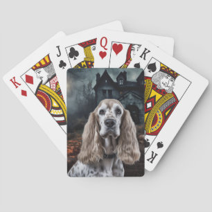 Cocker Spaniel Halloween Scary Poker Cards