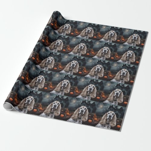 Cocker Spaniel Halloween Scary Wrapping Paper