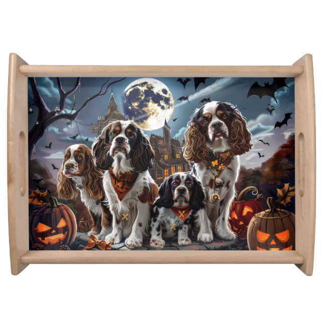 Cocker Spaniel Halloween Spooky Serving Tray (Front)