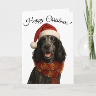 Cocker Spaniel Happy Christmas Dog greetings card