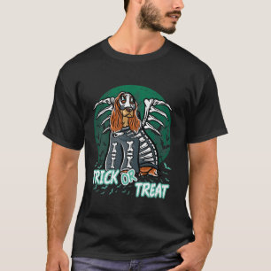Cocker Spaniel Happy Halloween Costume Skeleton Lo T-Shirt