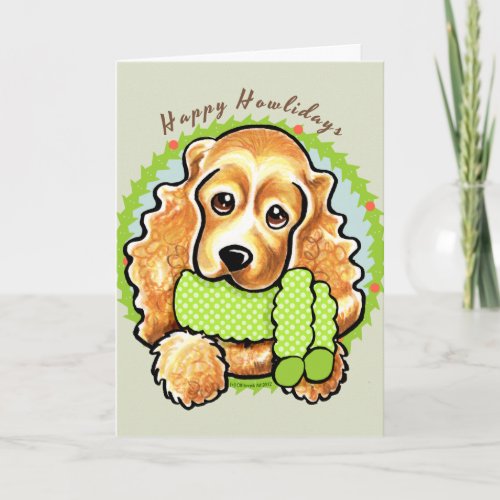 Cocker Spaniel Happy Howlidays Holiday Card