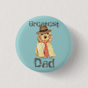 Cocker Spaniel Heart Dad Pinback Button