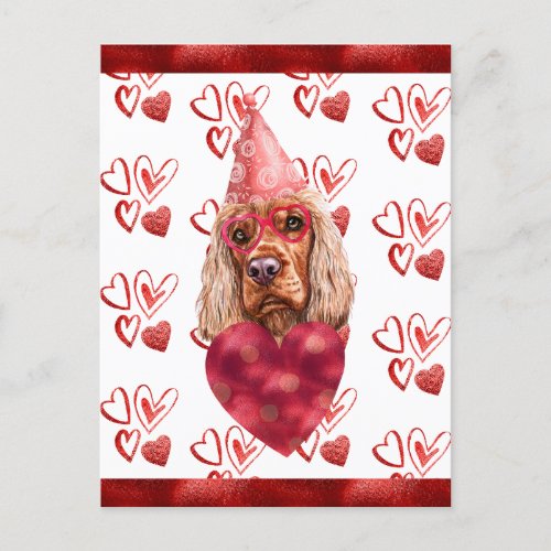 Cocker Spaniel Heart Dog Lover Valentine Gift Postcard