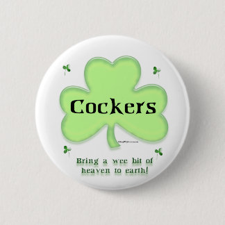 Cocker Spaniel Heaven; St. Patrick's day Cocker Pinback Button