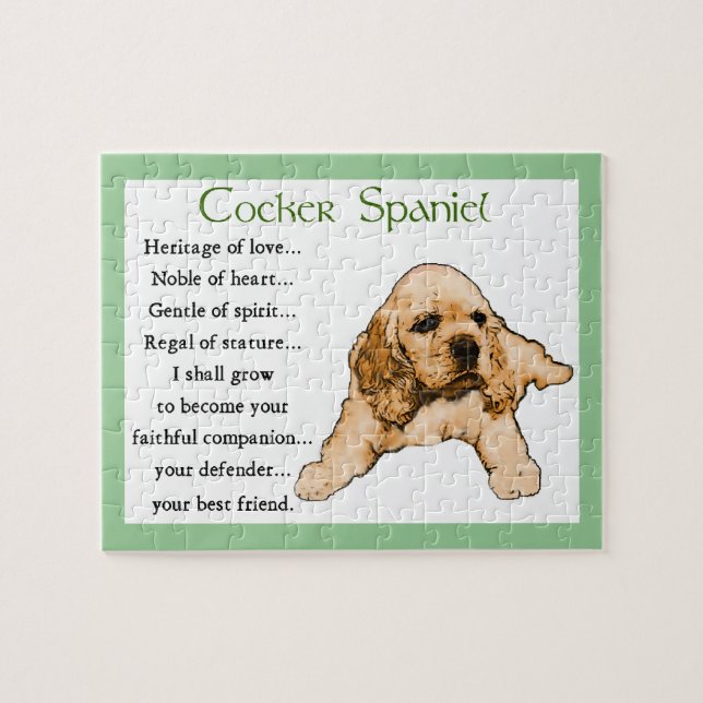 Cocker Spaniel Heritage of Love Jigsaw Puzzle (Horizontal)