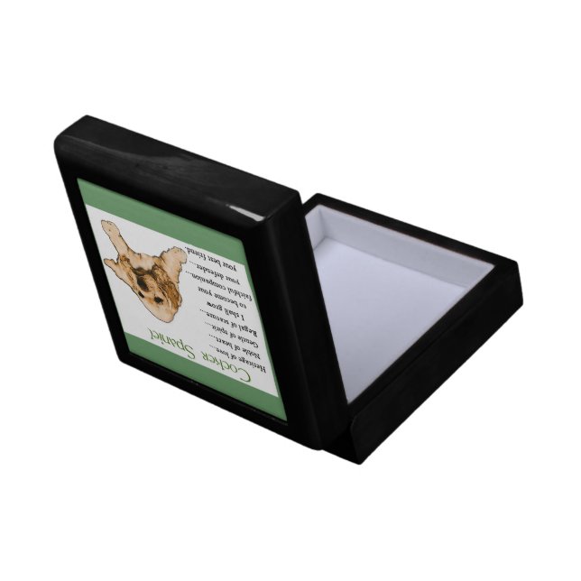Cocker Spaniel Heritage of Love Keepsake Box (Back Open)