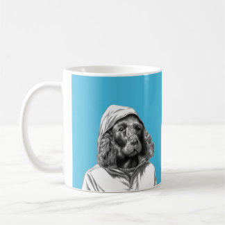 Cocker Spaniel in Rain Coat (Old-School Blue) Coffee Mug