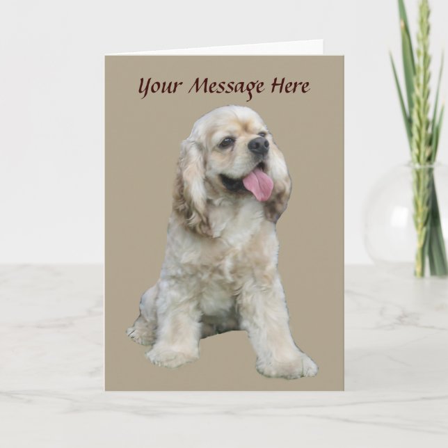 Cocker Spaniel Irresistible Greeting Card (Front)