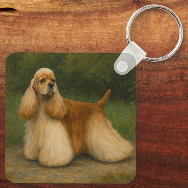 Cocker Spaniel Keychain (Back)