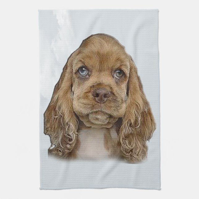 Cocker spaniel kitchen towel (Vertical)