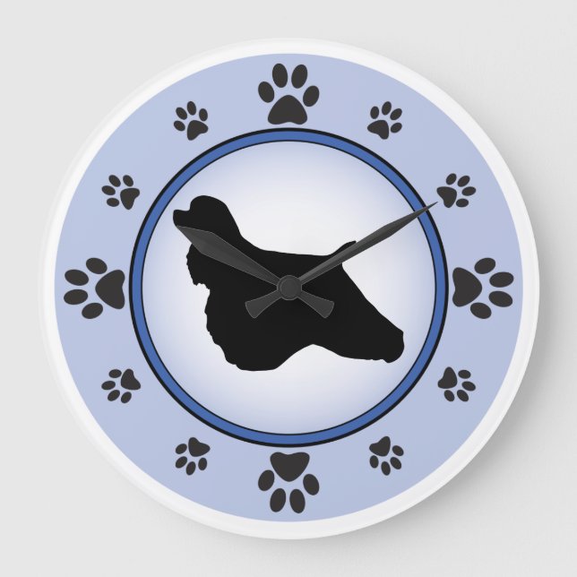 Cocker Spaniel Large Clock (Front)