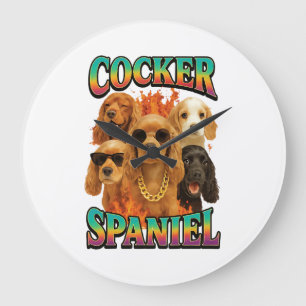 Cocker Spaniel  Large Clock