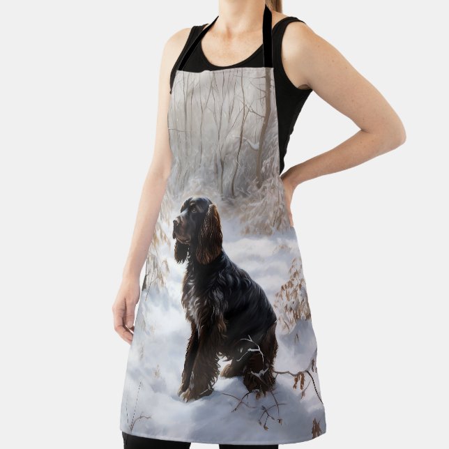 Cocker Spaniel Let It Snow Christmas  Apron (Insitu)