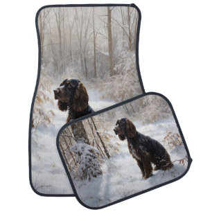 Cocker Spaniel Let It Snow Christmas Car Floor Mat
