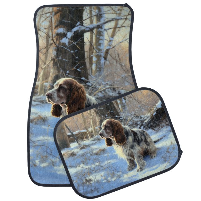 Cocker Spaniel Let It Snow Christmas  Car Floor Mat (Set)
