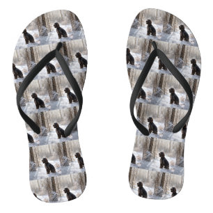 Cocker Spaniel Let It Snow Christmas Flip Flops