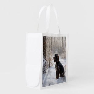 Cocker Spaniel Let It Snow Christmas  Grocery Bag