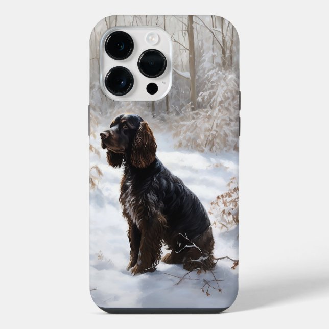 Cocker Spaniel Let It Snow Christmas  Iphone Case (Back)