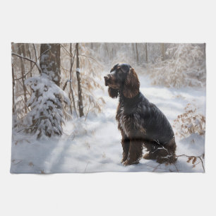 Cocker Spaniel Let It Snow Christmas  Kitchen Towel