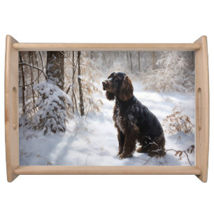 Cocker Spaniel Let It Snow Christmas Serving Tray