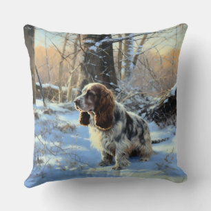 Cocker Spaniel Let It Snow Christmas  Throw Pillow