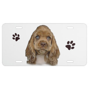 Cocker spaniel  license plate