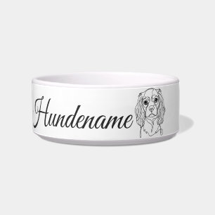 Cocker Spaniel Line Art personalized bowl