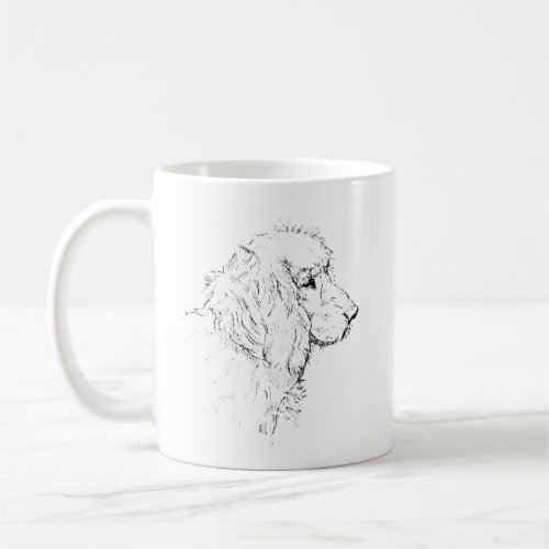 Cocker Spaniel – Line Art Sketch Dog Coffee Mug