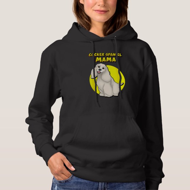 Cocker Spaniel Mama Buff Cocker Spaniel Dog Mother Hoodie (Front)