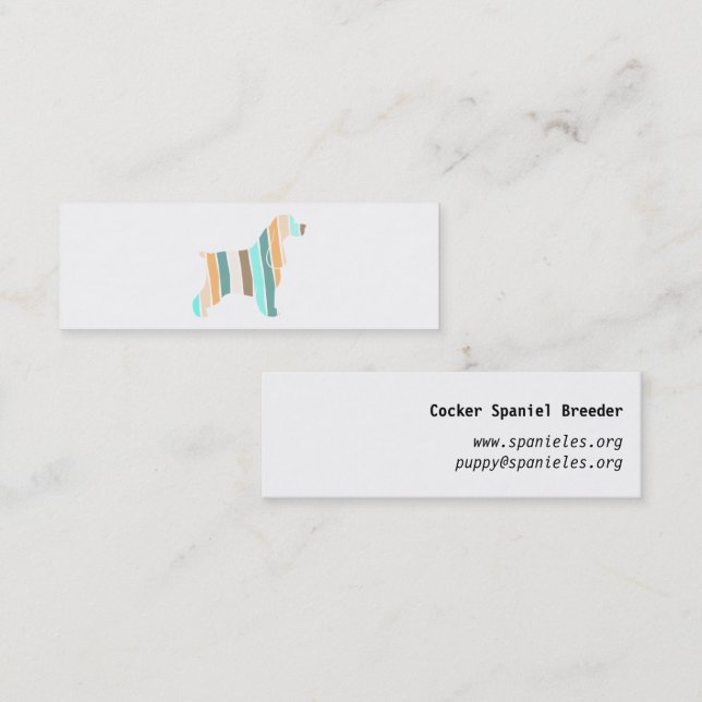 Cocker Spaniel Mini Business Card (Front/Back)