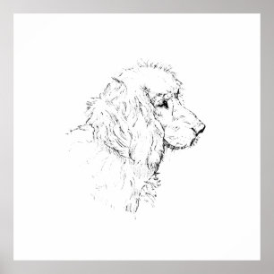 Cocker Spaniel – Minimalist Dog Line Drawing Poster