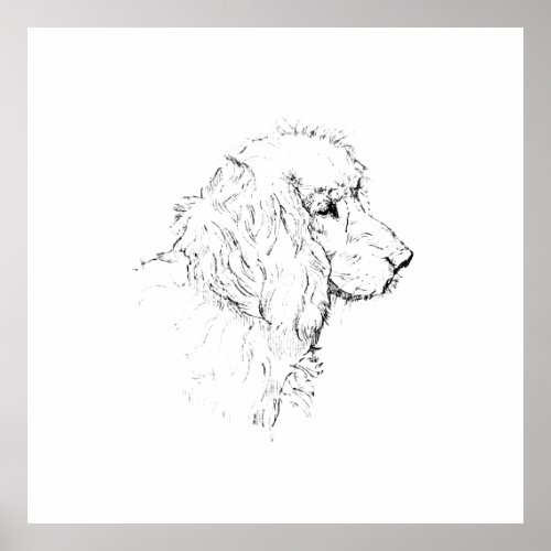 Cocker Spaniel – Minimalist Dog Line Drawing Poster