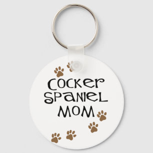 Cocker Spaniel Mom for Dog Moms Keychain