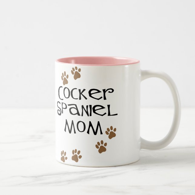 Cocker Spaniel Mom for Dog Moms Two-Tone Coffee Mug (Right)