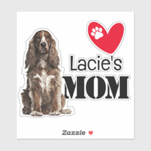 Cocker Spaniel Mom Personalized Sticker