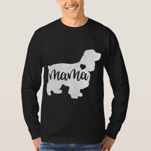 Cocker Spaniel Mothers Day Mama Dog Mom Paw Lover  T_Shirt