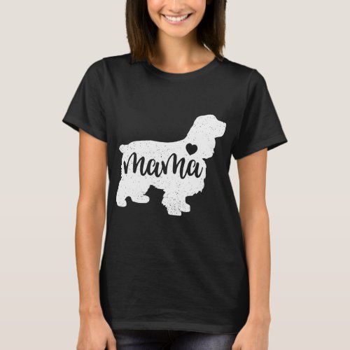 Cocker Spaniel Mothers Day Mama Dog Mom Paw Lover  T_Shirt