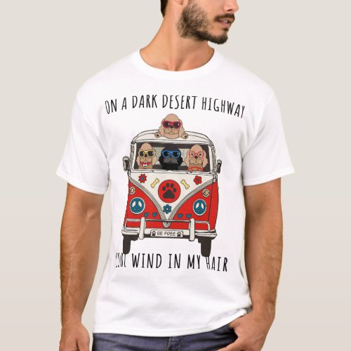 Cocker Spaniel On A Dark Desert Highway Cool Wind T_Shirt