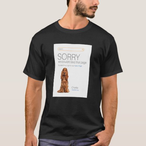 Cocker Spaniel  Online Shop Seller 404 Dog Page T_Shirt