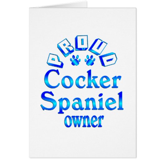 Cocker Spaniel Owner Cards (Front)