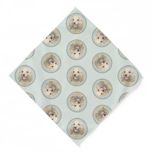 Cocker Spaniel Painting Buff Gold Original Dog Art Bandana