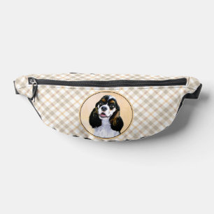 Cocker Spaniel Painting Parti Tan Original Dog Art Fanny Pack