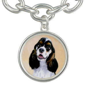 Cocker Spaniel (Parti) Painting - Original Dog Art Bracelet