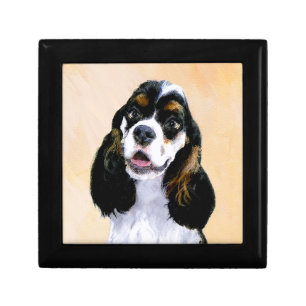 Cocker Spaniel (Parti) Painting - Original Dog Art Gift Box