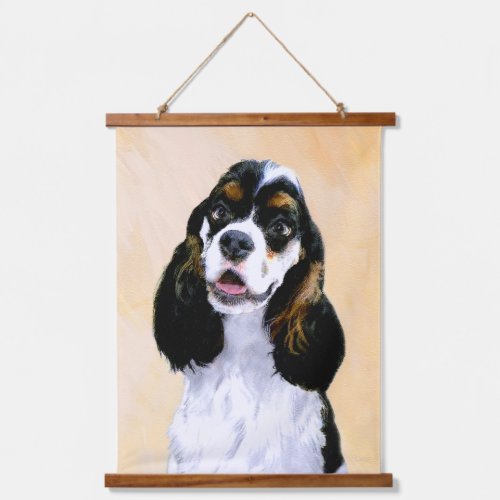 Cocker Spaniel Parti Painting _ Original Dog Art Hanging Tapestry