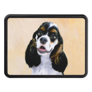 Cocker Spaniel (Parti) Painting - Original Dog Art Hitch Cover