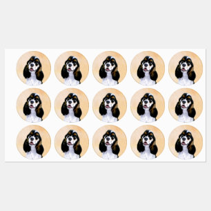Cocker Spaniel (Parti) Painting - Original Dog Art Labels