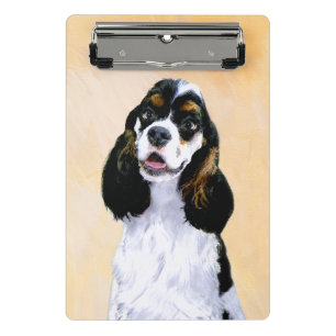 Cocker Spaniel (Parti) Painting - Original Dog Art Mini Clipboard